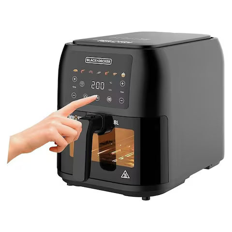 Black+Decker Digital Air Fryer, 1700 Watt, 8 Liters – SAF80W Black+Decker Digital Air Fryer, 1700 Watt, 8 Liters – SAF80W
